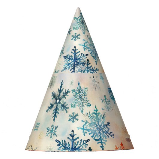  Snowflakes Patroon - Pet van de Partij Feesthoedjes (Voorkant)