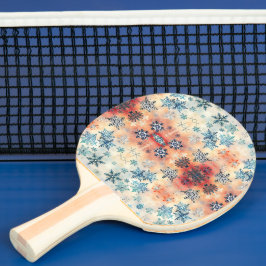  Snowflakes Patroon - Ping Pong Paddle Tafeltennisbatje