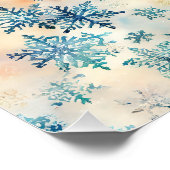 Snowflakes Patroon - Poster (Hoek)