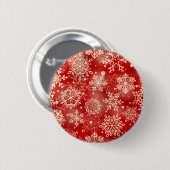 Snowflakes patroon ronde button 5,7 cm (Voorkant /achterkant)