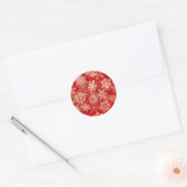 Snowflakes patroon ronde sticker (Envelop)