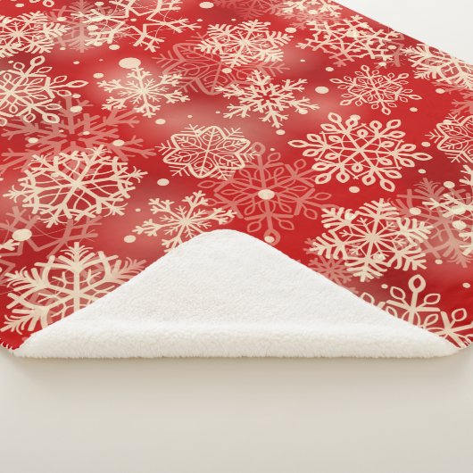 Snowflakes patroon sherpa deken (3/4)