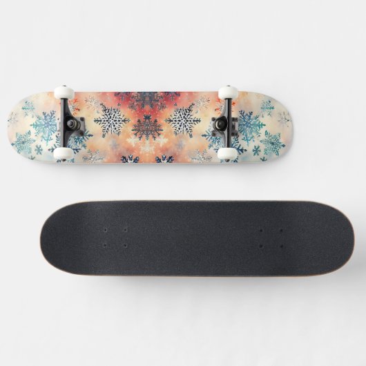 Snowflakes Patroon - Skateboard (Horizontaal)