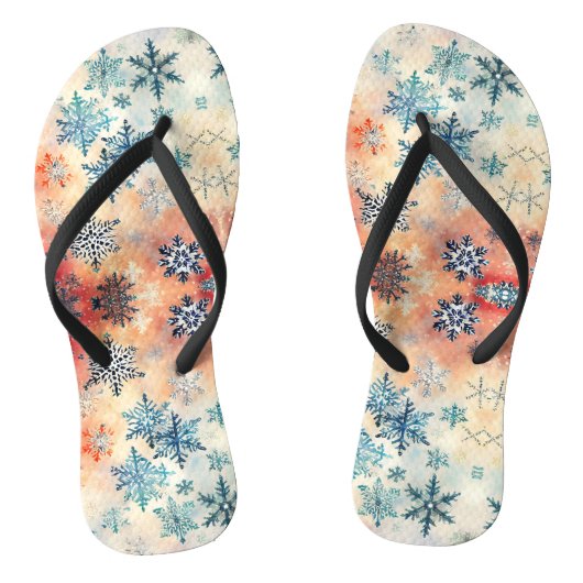  Snowflakes Patroon - Teenslippers (Voetbed)