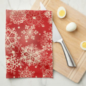 Snowflakes patroon theedoek (Quarter Fold)