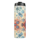 Snowflakes Patroon - Thermisch Tumbler Thermosbeker (Voorkant)
