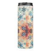 Snowflakes Patroon - Thermisch Tumbler Thermosbeker (Achterkant)