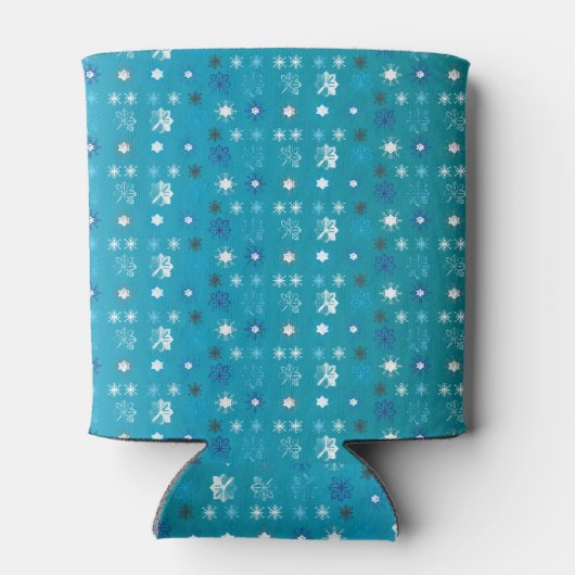 Snowflakes patroon VII Blikjeskoeler (Achterkant)