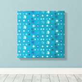 Snowflakes patroon VII Canvas Afdruk (Insitu (Houten vloer))