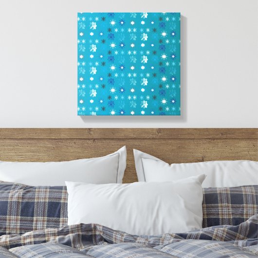 Snowflakes patroon VII Canvas Afdruk (Insitu (Slaapkamer))
