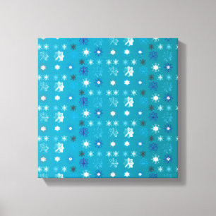 Snowflakes patroon VII Canvas Afdruk