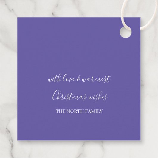 Snowflakes Patroon Violet ID846 Bedankjes Labels (Achterkant)