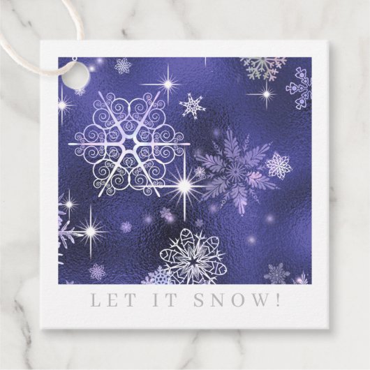  Snowflakes Patroon Violet ID846 Bedankjes Labels (Voorkant)
