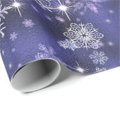 Snowflakes Patroon Violet ID846 Cadeaupapier (Rol Hoek)