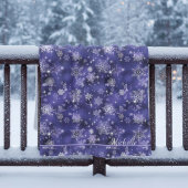  Snowflakes Patroon Violet ID846 Fleece Deken
