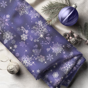 Snowflakes Patroon Violet ID846 Stof