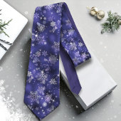 Snowflakes Patroon Violet ID846 Stropdas