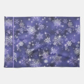  Snowflakes Patroon Violet ID846 Theedoek (Horizontaal)