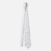 Snowflakes patroon - wit stropdas (Achterkant)