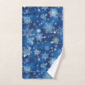 Snowflakes Pattern Blue ID846 Bad Handdoek (Handdoek)