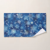 Snowflakes Pattern Blue ID846 Bad Handdoek (Handdoek)