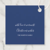  Snowflakes Pattern Blue ID846 Bedankjes Labels (Achterkant)