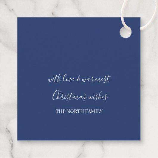  Snowflakes Pattern Blue ID846 Bedankjes Labels (Achterkant)