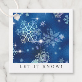  Snowflakes Pattern Blue ID846 Bedankjes Labels