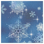 Snowflakes Pattern Blue ID846 Canvas tas Stof (Close Up)