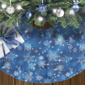  Snowflakes Pattern Blue ID846 Kerstboom Rok