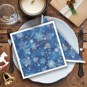 Snowflakes Pattern Blue ID846 Servet