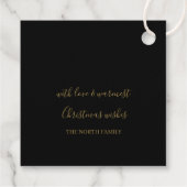  Snowflakes Pattern Gold/Black ID846 Bedankjes Labels (Achterkant)