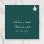 Snowflakes Pattern Green ID846 Bedankjes Labels (Achterkant)