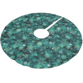  Snowflakes Pattern Green ID846 Kerstboom Rok (Gekanteld)