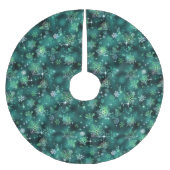  Snowflakes Pattern Green ID846 Kerstboom Rok (Voorkant)