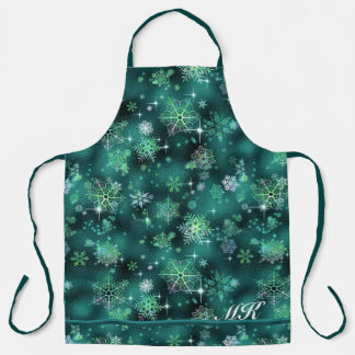 Snowflakes Pattern Green ID846 Schort