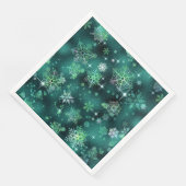  Snowflakes Pattern Green ID846 Servet (Hoek)