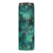  Snowflakes Pattern Green ID846 Thermosbeker (Achterkant)
