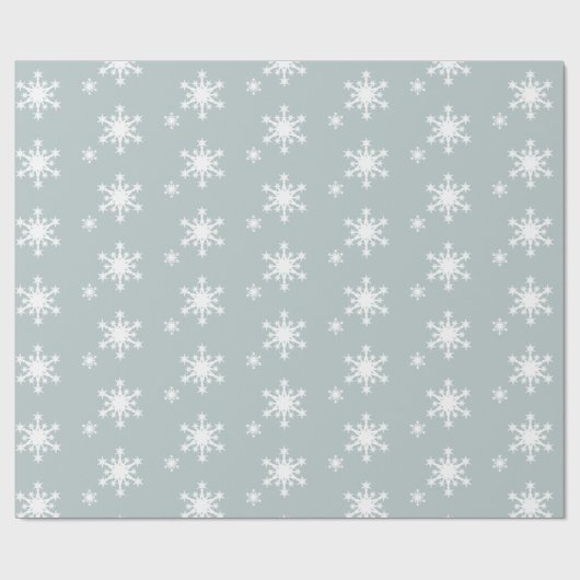 Snowflakes Pattern Holiday Cadeaupapier (Vlak)