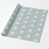 Snowflakes Pattern Holiday Cadeaupapier (Uitgerold)