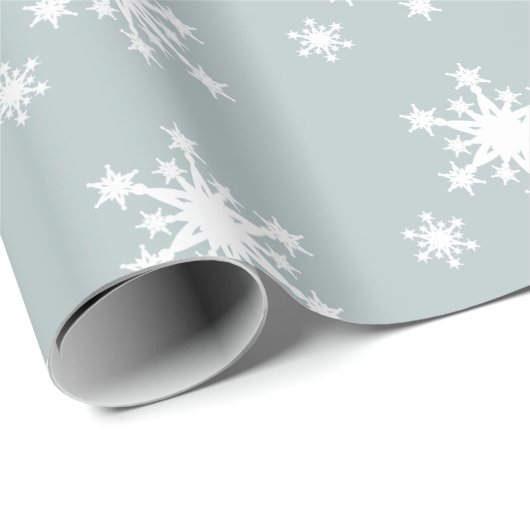 Snowflakes Pattern Holiday Cadeaupapier (Rol Hoek)
