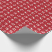 Snowflakes Pattern-Kerstfeestdag Cadeaupapier (Hoek)
