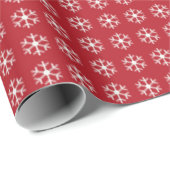 Snowflakes Pattern-Kerstfeestdag Cadeaupapier (Rol Hoek)