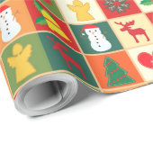 Snowflakes Pattern-Kerstfeestdag Cadeaupapier (Rol Hoek)