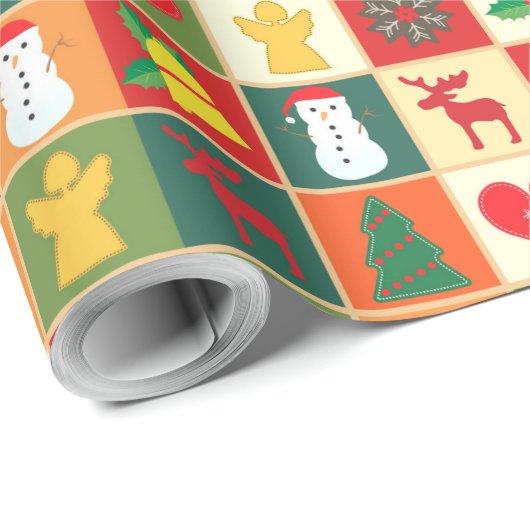 Snowflakes Pattern-Kerstfeestdag Cadeaupapier (Rol Hoek)