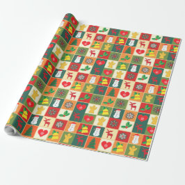 Snowflakes Pattern-Kerstfeestdag Cadeaupapier