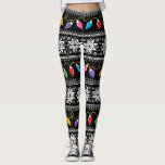 Snowflakes Pattern Leggings<br><div class="desc">Deze lelijke Sweater-smokkelaar is voorzien van een zwarte achtergrond met een lelijk design om er als een lelijke kersttrui uit te zien. Stuur me een e-mail naar JMR._Designs@yahoo.com als je hulp nodig hebt of een speciale aanvraag hebt.</div>