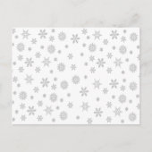 Snowflakes Pattern on White Briefkaart (Voorkant)