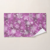  Snowflakes Pattern Orchid Pink ID846 Bad Handdoek (Handdoek)