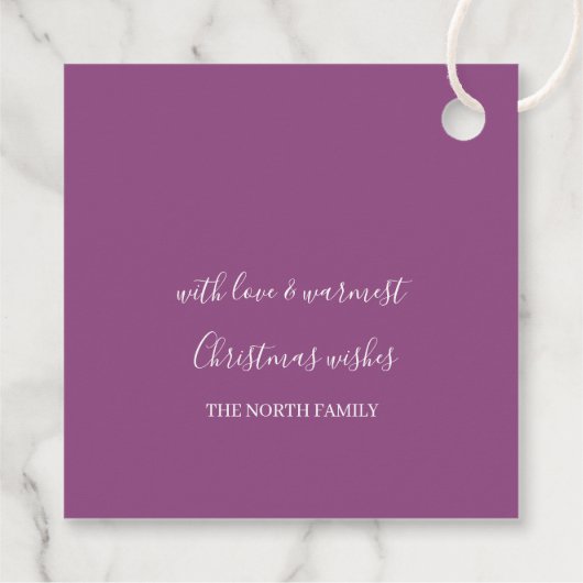  Snowflakes Pattern Orchid Pink ID846 Bedankjes Labels (Achterkant)